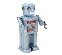 Wind Up Vintage Robot, Retro Clockwork Robot Toy with Detailed Iron Craftsmanship, for Cafe Bar Restaurant Home Decoration Gift