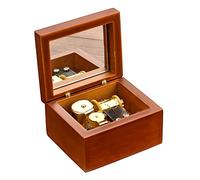 Wind-Up Wooden Music Box with Gold-plating Movement in,Over The Rainbow,Brown