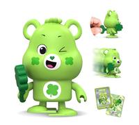 WIND-UPZ Care Bears: Good Luck Bear Collectable Wind-Up Walking Toy Figure with Lucky Four Leaf Clover Accessory - Interactive Toys for Kids Girls & Boys Aged 3+