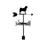 Wind Vane Animal Dog Shaped Exquisite Measuring Tool Mount Easy Use Pug Dog,Welsh Corgi Decoration Metal Weathervane Roof Mount for Outdoor Garden, Welsh Corgi (Pug Dog)