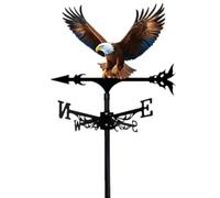 wind vane-Colorful Rooftop Weathervanes Spinner Wind Indicator Farm Scene Stake Retro Weathercock Iron Art Ornament Eagles Garden Decoration (N160)