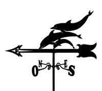 wind vane European Style Wrought Iron Roof Wind Vane For Yard Metal Weathervane Vintage Black Wind Vane For Yard Hollow Wind Direction Indicator for Outdoor Garden Roof Paddock Dec