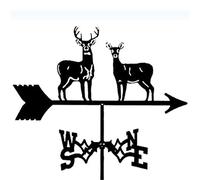 Wind Vane European Style Wrought Iron Roof Wind Vane for Yard Roof Decoion Weathervane Wind Direction Indicator Kit Outdoor Garden Lawn Metal Bracket Wind Vane for Yard-Style 2