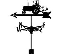 Wind Vane for Farm Tractor, Metal Vane, Wind Direction Indicator, Scene, Garden Vane with Anti-Rust Coating