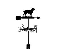 Wind Vane Iron Weathervane Metal Roof Mount for Garden Farmhouse Black Decorative with Art Dog Shape Animals Ornament Direction Indicator Weathercock, Poodle Dog (Cane Corso)