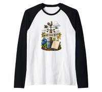 Wind Vane Ready Backyard Weather Station, Rain Gauge Raglan Baseball Tee