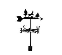 Wind Vane Squirrels Wild Boar Deer Elf Ornament Weathervane Retro Metal Direction Indicator for Farm Scene Iron Roof Garden Outdoor Yard Decoration,Style 3 (Style 3)