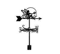 Wind Vane Squirrels Wild Boar Deer Elf Ornament Weathervane Retro Metal Direction Indicator for Farm Scene Iron Roof Garden Outdoor Yard Decoration,Style 3 (Style 4)