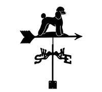 Wind Vane Weathervane Stainless Steel Wind Vane for Yard Wind Direction Indicator Dog Wind Vane for Yard with -Rust Coating Outdoor Gardens Houses Patio Lawns Measuring-E (A)