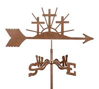 wind vane Weathervane with Train Ornament Metal Wind Vane For Yard Wind Direction Indicator with Anti-Rust Coating Vintage Wind Vane For Yard for Outdoor Iron Roof Garden Yard Deco