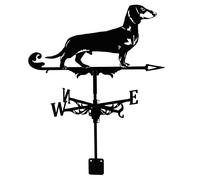 Wind Vane Weathervanes Garden Roof Paddock Decoration Store The Dachshund Direction Indicator Stainless Steel Measuring Tools That Can Be Installed Vertically Dog Silhouette Garden Courtyard Roof Deco