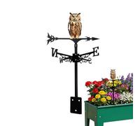 Wind Vanes For Outdoor,Metal Rotating Windscreen With Owl Shape | Wind Direction Decoration For Farm Post,For Outdoor Farm House Rural Patio Roof Garden Terrace Roof Vill