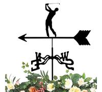 Wind Vanes for Outside, Weather-Resistant Wind Vane, Rust-Proof Metal Direction Indicator Windmill Roof Mount for Patio, Porch, and Lawn, 12.99 x 22.05 inches