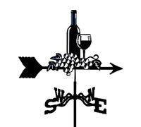 Wind Weathervanes for Roofs Mount with Creative Black Shapes Metal Material, Mini Weather Vain Vein Sheds, Courtyard, and Garden Fence Decoration Outdoor (62)(128)