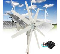 Wind Wind Turbine 12V/24V/48V/110V/220V Turbine Kit,14000W Power with Controller,8 Blades, Terrace,Marine,Motor Home,Boat,48V