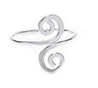Windalf Spirala Women's Toe Ring 14 mm Bohemia Silver Ring Foot Ring Jewellery 925 Sterling Silver, Silver, No Gemstone