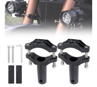 Windance 2 Pieces Front Fork Lamp Mounting Brackets, Round Motorcycle Bracket Tube, Extension Tube Clamp for Motorcycle
