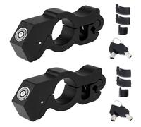 Windance 2Pack Heavy Duty Motorcycle Anti Theft Handlebar Throttle Security Lock Front Brake Lever Lock on Dirt Bike Moped Scooter ATV (Black)
