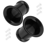 Windance 2PCS 50mm 1.97inch Carburetor Air Filter Trumpet Velocity Stack Funnel Competiable for PE VM 21mm 24mm 26mm 28mm 30mm, CNC Aluminum Carb Intake Wind Horn Cup (Black)