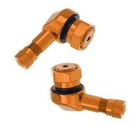 Windance 2pcs 90 Degree CNC Motorcycle Tire Valve Stems for Most Bike 10 mm to11.3 mm Tubeless Tires Easy Installation (Gold)