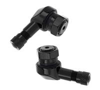 Windance 2pcs 90 Degree CNC Motorcycle Tire Valve Stems for Most Bike 10 mm to11.3 mm Tubeless Tires Easy Installation (Black)