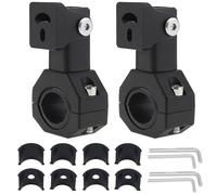 Windance 2pcs Aluminum Alloy Clamp Bracket for Driving Fog Lights Auxiliary Lights Mounting, 360 Degree Adjustment Horizontal Bull Bar Mounting Bracket