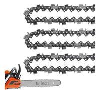 Windance 3 Pack, 18inch Gauge 72 Drive Link Chainsaw Chain Fit for Husqvarna/Dolmar/Jonsered, Heavy Duty Carbon Steel Saw Chain