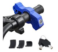 Windance Motorcycle Handlebar Grip Lock,Throttle Clutch Brake Lever Lock, Anti Theft 2 Keys to Secure Your Motorcycle Bike ATV Moped Scooter in Under 5 Seconds (Blue, L)