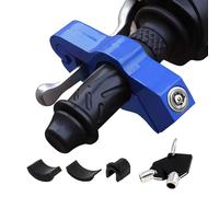 Windance Motorcycle Handlebar Grip Lock,Throttle Clutch Brake Lock, Anti Theft 2 Keys to Secure Your Motorcycle Bike ATV Moped Scooter in Under 5 Seconds (Blue, M)