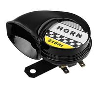 Windance Universal High Tone Snail Air Horn,130DB 510HZ Waterproof Loud Electric Horn for Any 12V Vehicles Motorcycle Scooter Boat Trucks (Black)