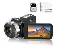Windancy 4K Video Camera, 48MP 30FPS Camcorder for YouTube, FHD1080P Video Vlogging Recorder /18X Digital Zoom /3.0'' 270°Rotation IPS Screen Camera Camcorder,with Remote / 2 Batteries/SD card (1302)