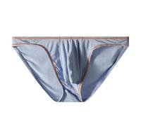 WINDAY Men's Briefs Modal Silk Low Rise Bikini Brief Soft Moisture Wicking Underwear, 1-pack Blue a, XL