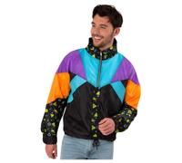 Windbreaker Jacket 80s 90s Fancy Dress Accessory Tracksuit Jacket Ladies Mens