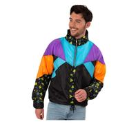 Windbreaker Jacket 80s Adults Trackie Tracksuit 1980s Fancy Dress Retro Outfit