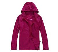Windbreaker Women's Thin Lightweight Rain Jacket Women's Waterproof Outdoor Jacket Plain Hooded Jacket Waterproof Wind Jacket Sun Protection Cycling Jacket Casual Sweat Jacket with Hood Cycling Jacket