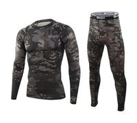 WINDCHASER Men's Thermal Underwear Set Long Sleeve Tops Long Johns Base Layer Bottom Fleece Lined for Skiing Cycling