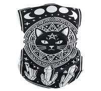 Winddichter Halswärmer Mondkatze Kristall Retro Hexe Dark Goth Kopftuch Sonnenschutz Gesichtsdekoration Für Herren Wandern Damen