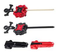Winder Launchers, with X Grip for Easy Control,Battling Gyro Accessories Winder Launcher, X Gyro Launcher Set for Players Battles High-Speed Battles Spinning Toys for Boys and Girls(Red and Black)