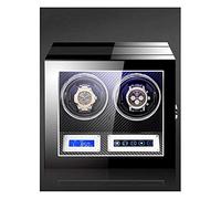 Winder Winder for 2 Watches, Fingerprint Lock, Touch Screen, Remote Control, Anti-Magnetic, Ultra-Quiet Shaker, LED Light Winder