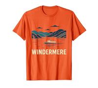 Windermere Lake District T-Shirt, Men, Orange, 3X-Large