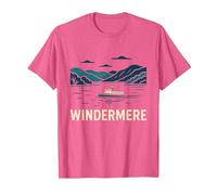 Windermere Lake District T-Shirt, Men, Pink Heather, Medium