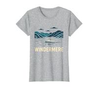 Windermere Lake District T-Shirt, Women, Heather Grey, Large