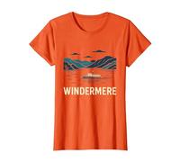 Windermere Lake District T-Shirt, Women, Orange, Small
