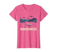 Windermere Lake District T-Shirt, Women, Pink Heather, Large