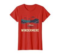 Windermere Lake District T-Shirt, Women, Red, Small