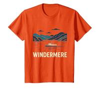 Windermere Lake District T-Shirt, Youth, Orange, Small