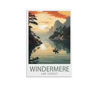 Windermere Lake District Vintage Travel Posters 12x18inch(30x45cm) Print Home Bedroom Office Living Room Decor Canvas