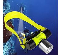 WindFire Diving Light, 1500 Lumen Underwater 80ft Submarine Scuba Head Torch, 3 Lighting Modes Waterproof Dive Headlamp with Rechargeable Battery & Charger