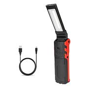 WindFire Handheld Torch COB Work Light USB Rechargeable 80000 Lumens Inspection LED Worklight with Strong Magnetic Base & Hanging Hook,270° Rotation Flashlight for Repair, Car Repair, Emergency