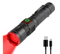 WindFire Red Light Torch Rechargeable, Red Hunting Torches with Clip, Single Mode Mini LED Tactical Flashlight for Hunting, Astronomy, Aviation, Night Observation